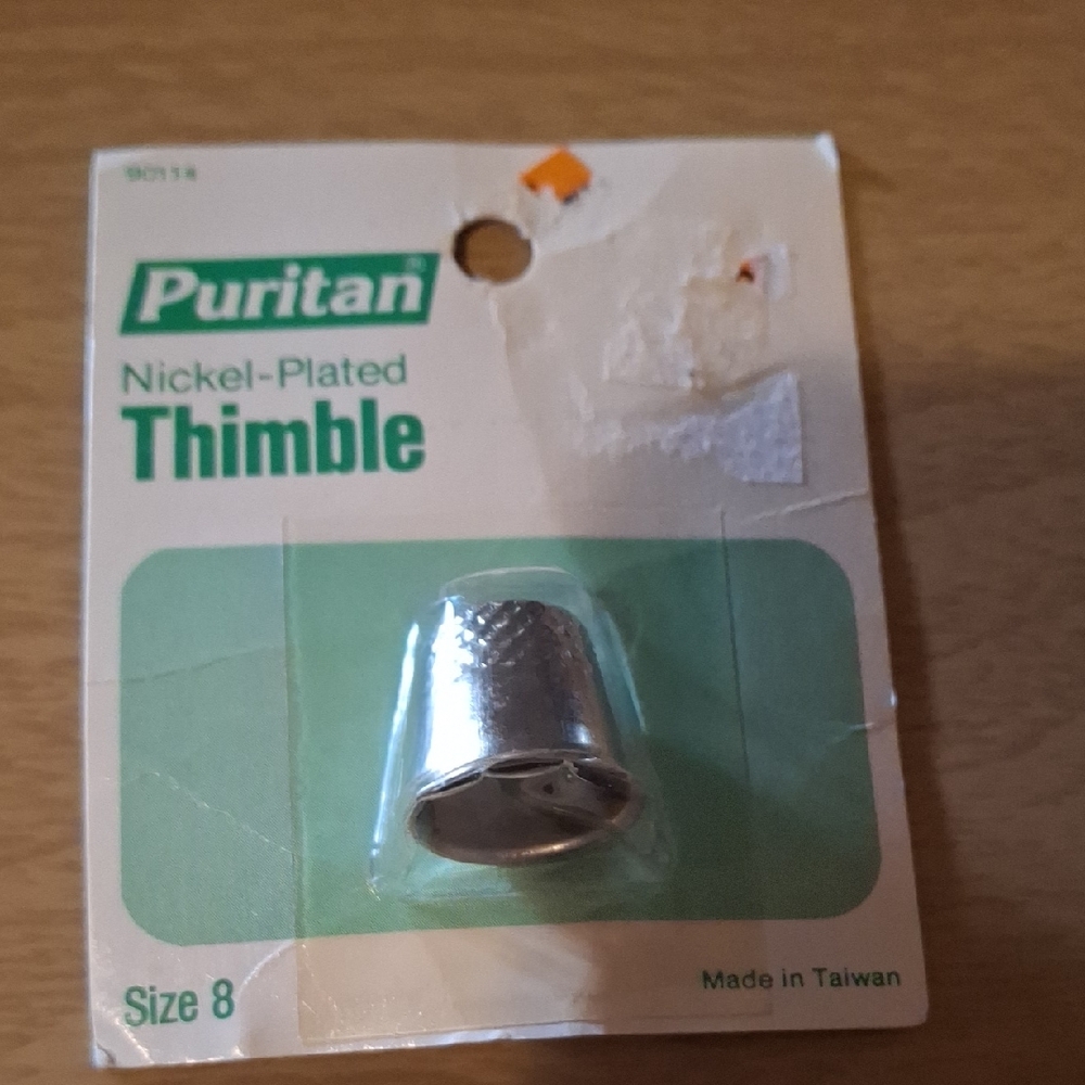 Puritan Silver Nickel-Plated Thimble NWT